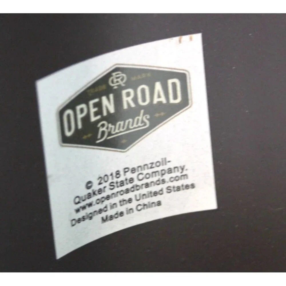 Open Road Brands Quaker State Motor Oil Half Can Metal Wall Deco Man Cave Garage